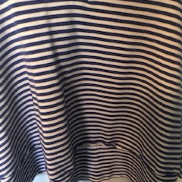 MINKPINK line up striped layered tank top sz L  blue & white striped vneck crop - Picture 6 of 10